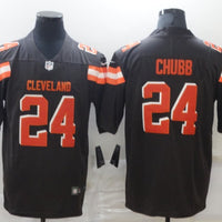 Men's Cleveland Browns Nick Chubb #24 Brown Game Jersey1