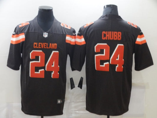 Men's Cleveland Browns Nick Chubb #24 Brown Game Jersey1