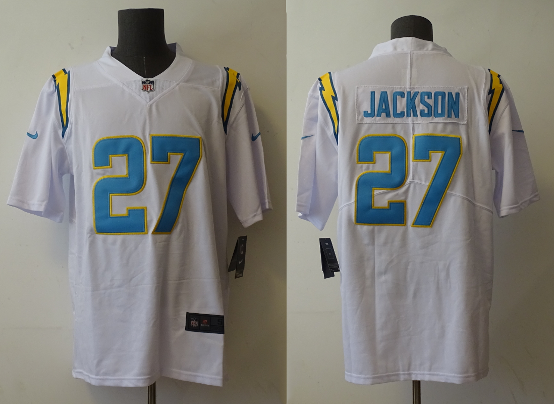 Men's Los Angeles Chargers J.C. Jackson #27 White Game Jersey