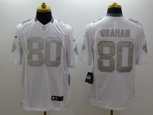 Men's New Orleans Saints Jimmy Graham #80 White Game Jersey1