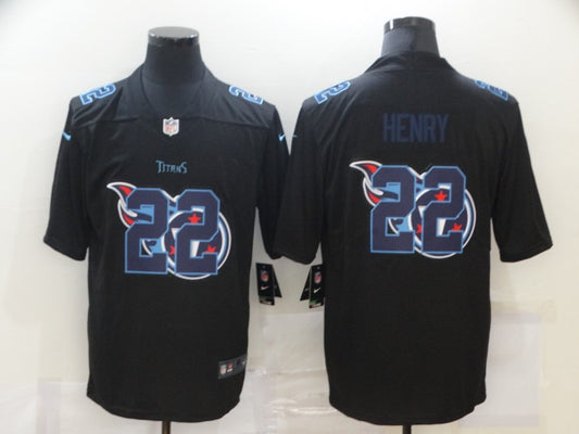 Men's Tennessee Titans Derrick Henry #22 Black Alternate Game Jersey1