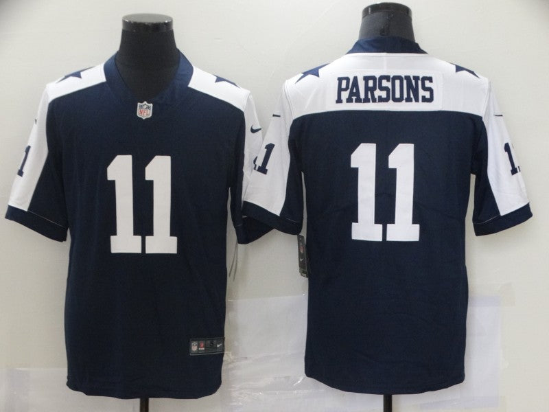 Men's Dallas Cowboys Micah Parsons #11 Navy Alternate Custom1 Game Jersey1