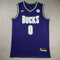 Men's Milwaukee Bucks Damian Lillard #0 Purple Swingman Jersey1 - Classic Edition