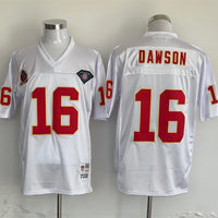 Men's Kansas City Chiefs Len Dawson Mitchell & Ness White Legacy Replica Jersey1