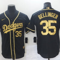 Men's Los Angeles Dodgers Cody Bellinger #35 Black Authentic Game Jersey1
