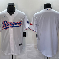 Men's Texas Rangers White Home Blank Replica Jersey1