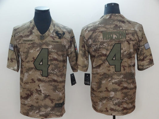 Men's Houston Texans Deshaun Watson #4 Camouflage Game Jersey1
