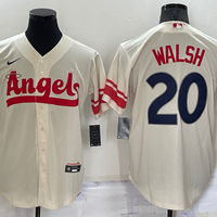 Men's Los Angeles Angels Jared Walsh #20 Cream City Connect Replica Player Jersey1