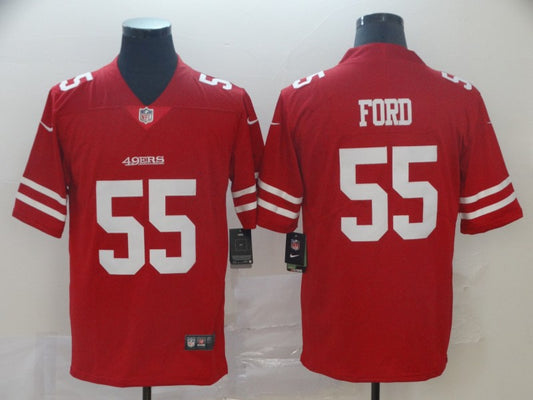 Men's San Francisco 49ers Dee Ford #55 Red Game Jersey1