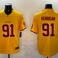 Men's Washington Commanders Ryan Kerrigan #91 Yellow Game Jersey1