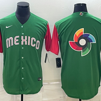 Men's 2023 World Baseball Classic Mexico Green/Red Jersey1