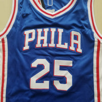 Men's Philadelphia 76ers Ben Simmons #25 Blue Fast Break Replica Jersey1