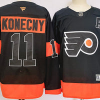 Men's Philadelphia Flyers Travis Konecny #11 Fanatics Black Player Jersey