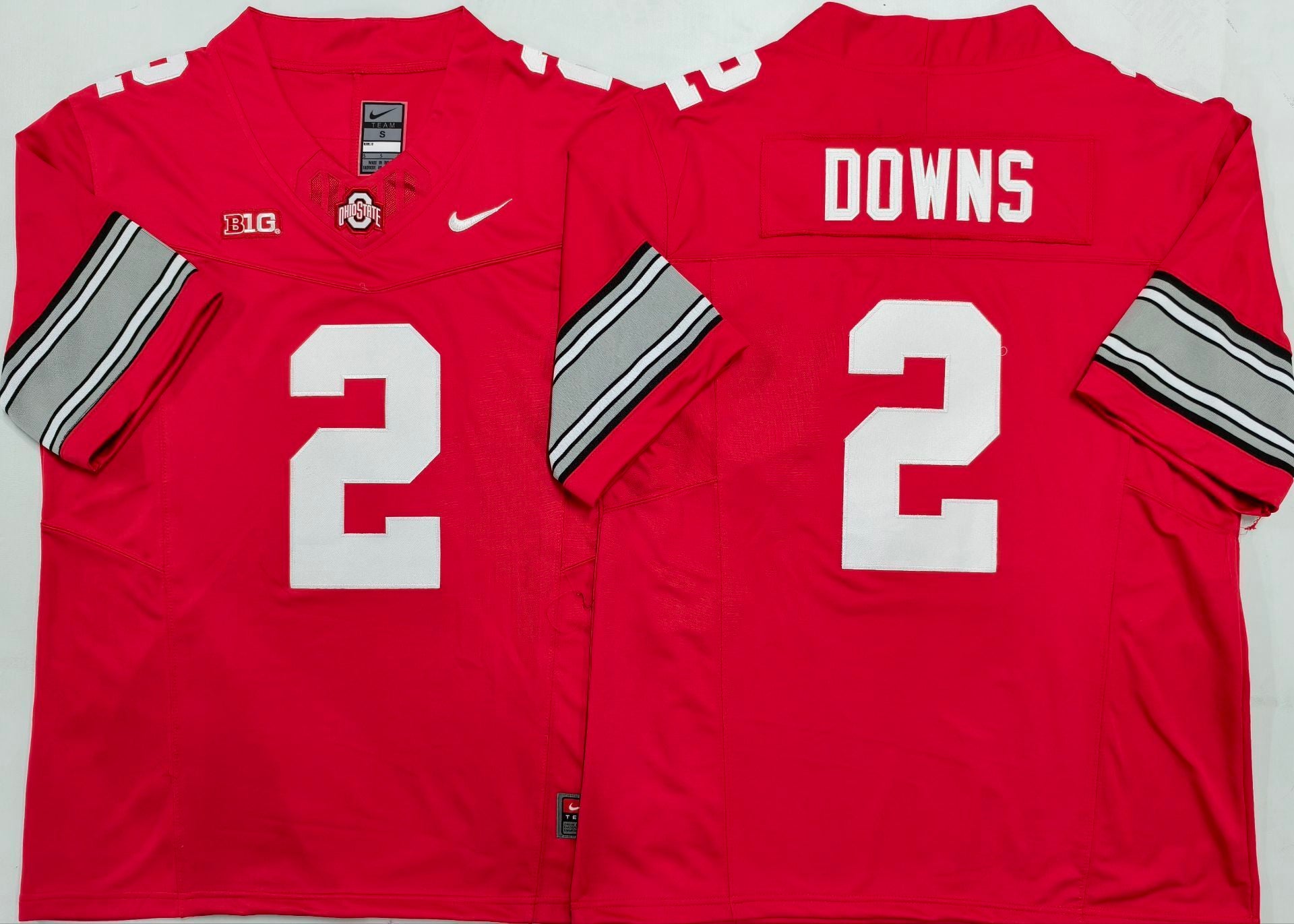 Men's Ohio State Buckeyes Caleb Downs #2 Red Player Jersey