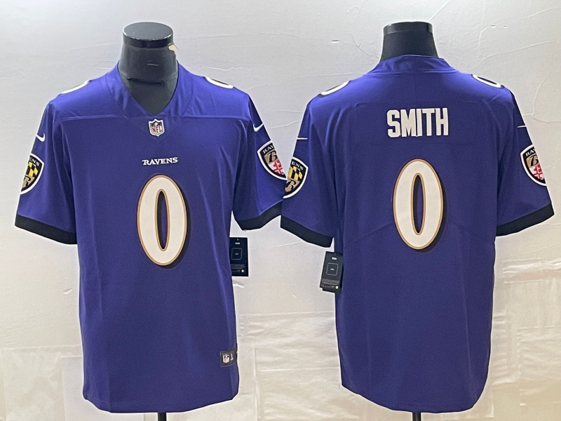 Roquan Smith #0 Baltimore Ravens Purple Team Game Jersey - JerseysFreak