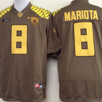 Men's Oregon Ducks Marcus Mariota #8 Brown Player Jersey