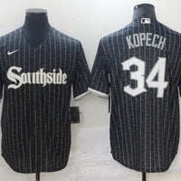 Men's Chicago White Sox Michael Kopech #34 Black Stitched Jersey1