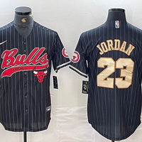 Men's Chicago Bulls Michael Jordan #23 Black Alternate Game Jersey