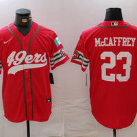 Men's San Francisco 49ers Christian McCaffrey #23 Scarlet Player Game Jersey2