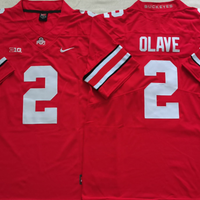 Men's Ohio State Buckeyes Chris Olave #2 Scarlet Player Game Jersey