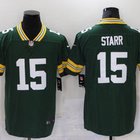 Men's Green Bay Packers Bart Starr #15 Green Game Jersey1