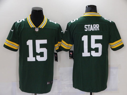 Men's Green Bay Packers Bart Starr #15 Green Game Jersey1