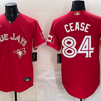 Men's Toronto Blue Jays Dylan Cease #84 Red Canada Day Replica Jersey
