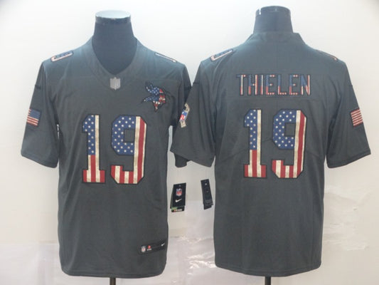 Men's Minnesota Vikings Adam Thielen #19 Black Alternate Game Jersey1