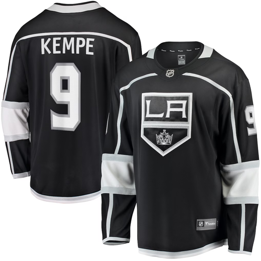 Men's Los Angeles Kings Adrian Kempe #9 Fanatics Black Home Breakaway Player Jersey
