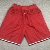 Men's Houston Rockets Red 1993-94 Chinese Edition Basketball Shorts1