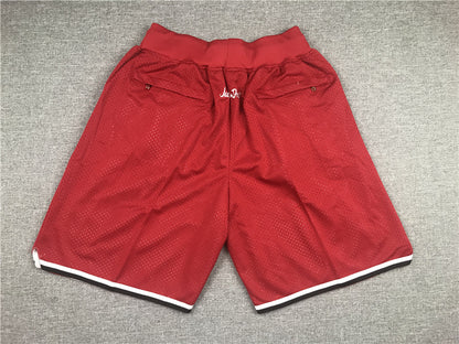 Men's Houston Rockets Red 1993-94 Chinese Edition Basketball Shorts1