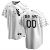 Men's Chicago White Sox White Home Replica Custom Jersey1