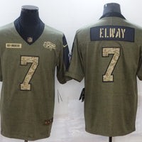 Men's Denver Broncos John Elway #7 Brown Game Player Jersey1