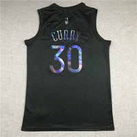 Men's Golden State Warriors Stephen Curry #30 NBA Black Fast Break Replica Jersey1