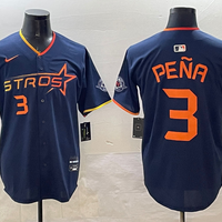Men's Houston Astros Jeremy Pena #3 Navy 2025 City Connect Limited Player Jersey1
