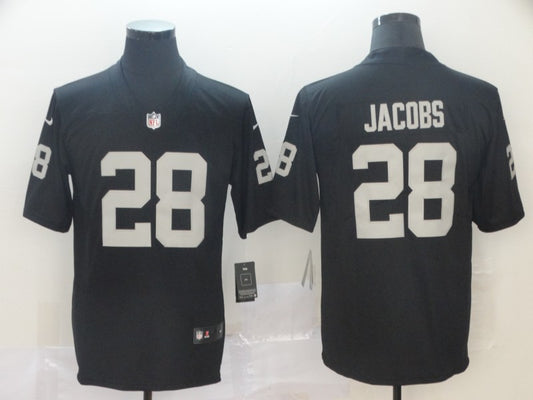 Men's Las Vegas Raiders Josh Jacobs #28 Black Game Jersey1
