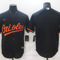 Men's Baltimore Orioles Black Alternate Replica Blank Jersey1