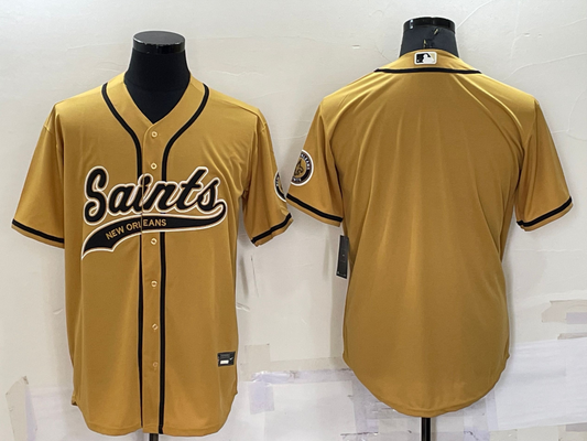 Men's New Orleans Saints Yellow Blank Jersey1