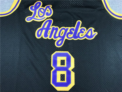 Men's Los Angeles Lakers Kobe Bryant #8 Black Classics Player Jersey1