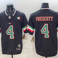 Men's Dallas Cowboys Dak Prescott #4 Black Game Team Jersey