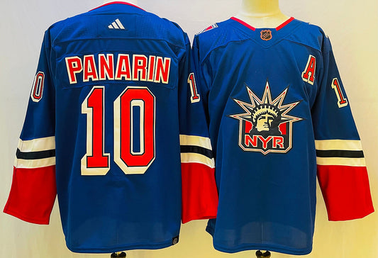 Men's New York Rangers Artemi Panarin #10 Blue Game Jersey1