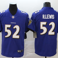 Men's Baltimore Ravens Ray Lewis #52 Purple Retired Player Game Jersey1