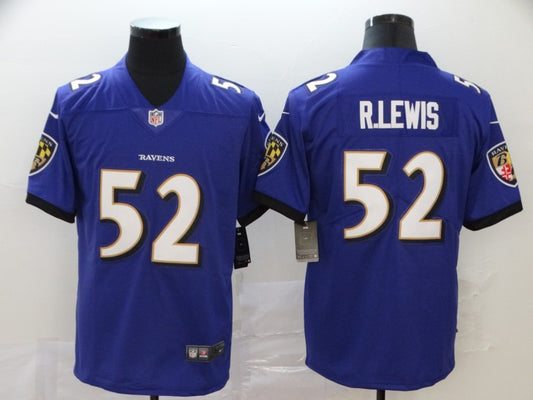 Men's Baltimore Ravens Ray Lewis #52 Purple Retired Player Game Jersey1