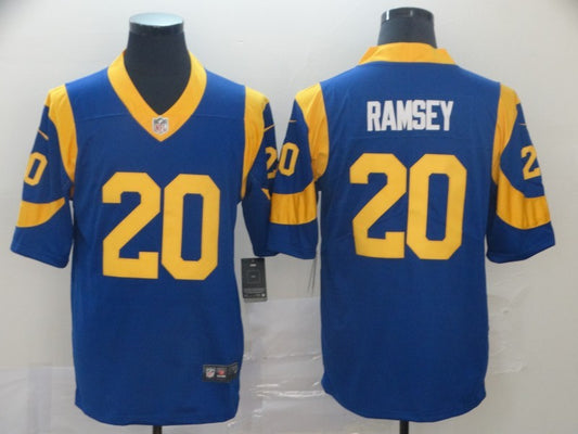 Men's Los Angeles Rams Jalen Ramsey #20 Blue Game Jersey1
