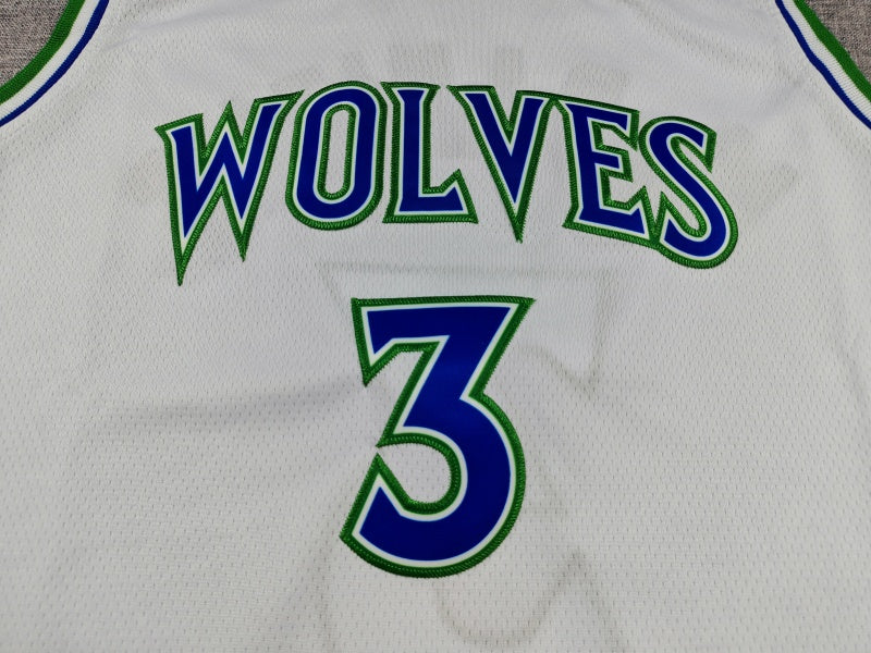 Men's Minnesota Timberwolves Jaden McDaniels #3 White Swingman Jersey - Association Edition
