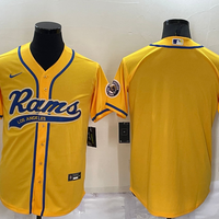 Men's Los Angeles Rams Yellow Blank Jersey1