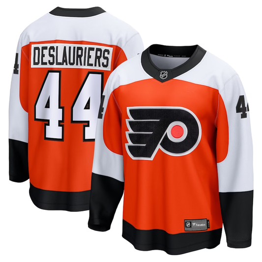 Men's Philadelphia Flyers Nicolas Deslauriers #44 Orange Player Game Jersey1