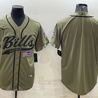 Men's Buffalo Bills Olive 2022 Salute To Service Limited Blank Jersey1