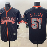 Men's San Francisco Giants Jung Hoo Lee #51 Black Alternate Stadium Jersey