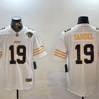Men's San Francisco 49ers Deebo Samuel #19 White 75th Anniversary Player Jersey1